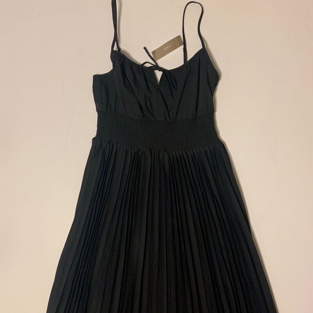 J. Crew Black Pleated Midi Dress- NWT - Size 2-